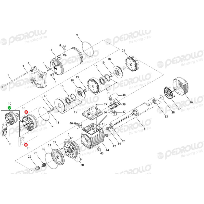 Насос Pedrollo plurijetm 5/90 самовсмоктуючий до 9м Pedrollo (43PJCI15038A)