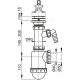 ALCA PLAST сифон A441Р Кухня 1 1/2*d70 нерж.+пралка, без випуску {20} (А441Р)