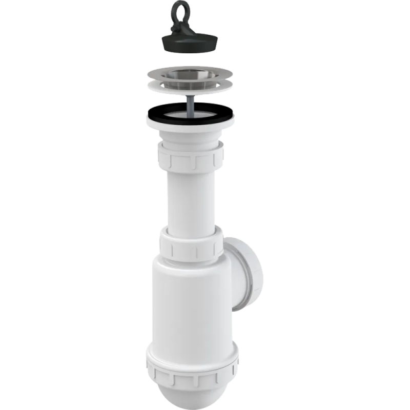 ALCA PLAST сифон A441 Кухня 1 1/2*d70 нерж., без випуску {25} (А441)