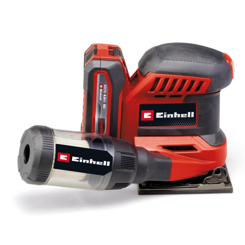 Einhell Шліфмашина вібраційна акумуляторна TE-OS 18/113 Li - Solo 18, 113х101мм 1.04кг без АКБ і ЗП (4460731)