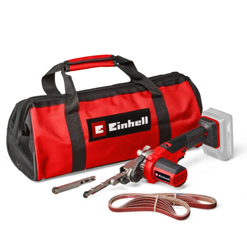 Einhell Напилок стрічковий акумуляторний TE-BF 18 Li - Solo PX, 18В 2 насадки 9/13мм 250-1700м/хв 457мм сумка 1.13кг без АКБ та ЗП (4461000)