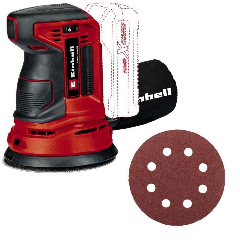 Einhell Шліфмашина ексцентрикова TE-RS 18 Li - Solo акум., PXC, 125 мм, 18В (без АКБ і ЗП) (4462010)