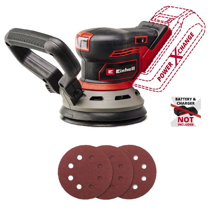Einhell Шліфмашина ексцентрикова акумуляторна TP-RS 18/32 Li BL - Solo PXC 18В безщітков d125мм 1.12кг без АКБ та ЗП (4462020)