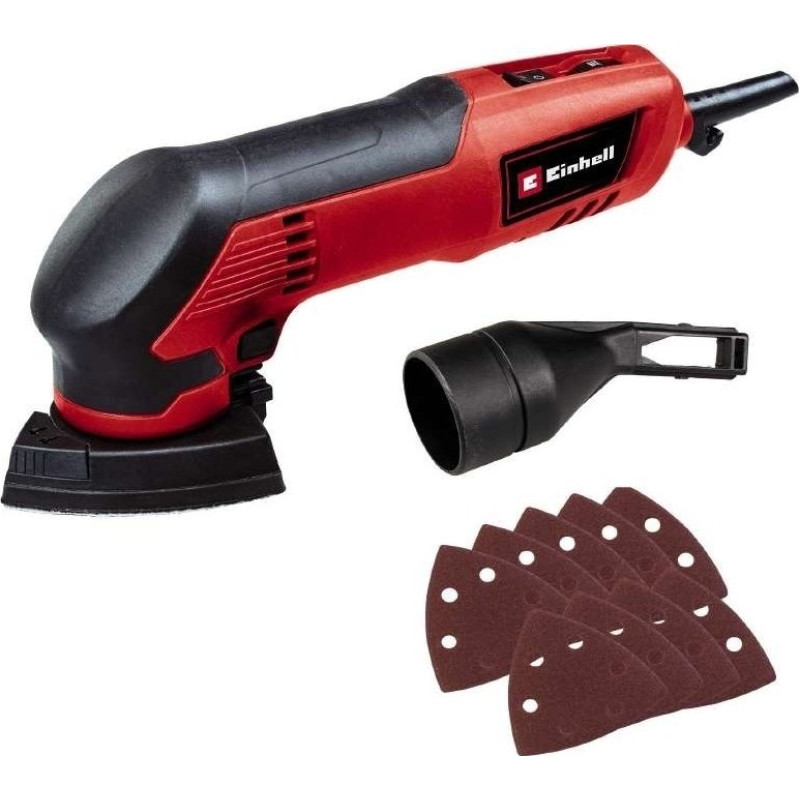 Einhell Шліфмашина дельтавидна TC-DS 20 E, 200Вт, 90х90х90мм, 12000-22000об•хв, 9 шліфпаперів, 0.84кг (4464255)