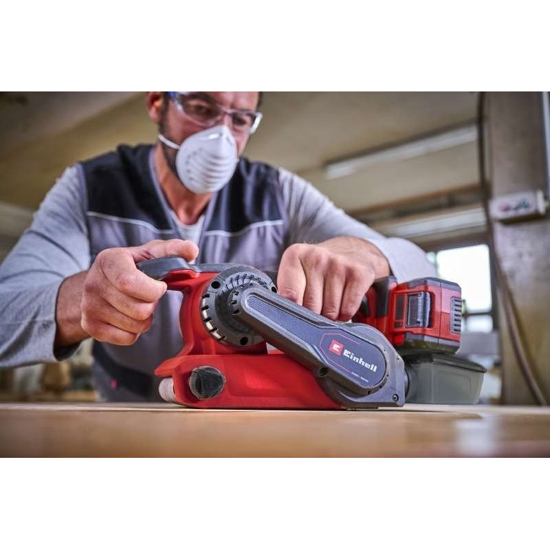 Einhell Шліфмашина стрічкова акумуляторна TP-BS 18/457LI BL - Solo, PXC, 18В, 120-250м•хв, стрічка 457х75мм, безщіткова, 2.58кг, без АКБ і ЗП (4466270)