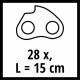 Einhell Ланцюг для пилки 15см 28T 1мм (4500174)