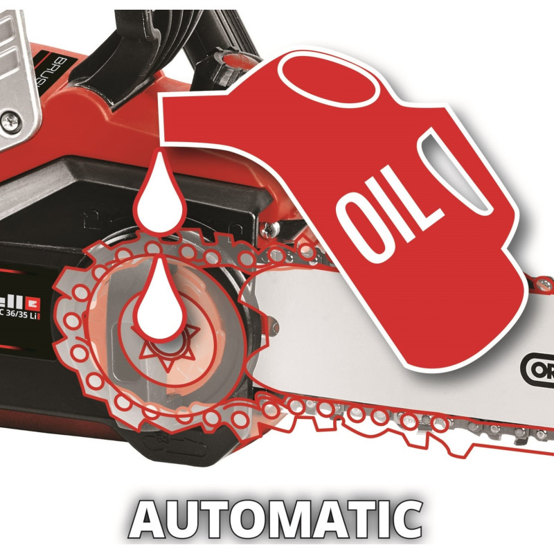 Einhell Акумуляторна ланцюгова пила GE-LC 36/35 Li-Solo, ланцюг і шина Oregon, без акб (4501780)