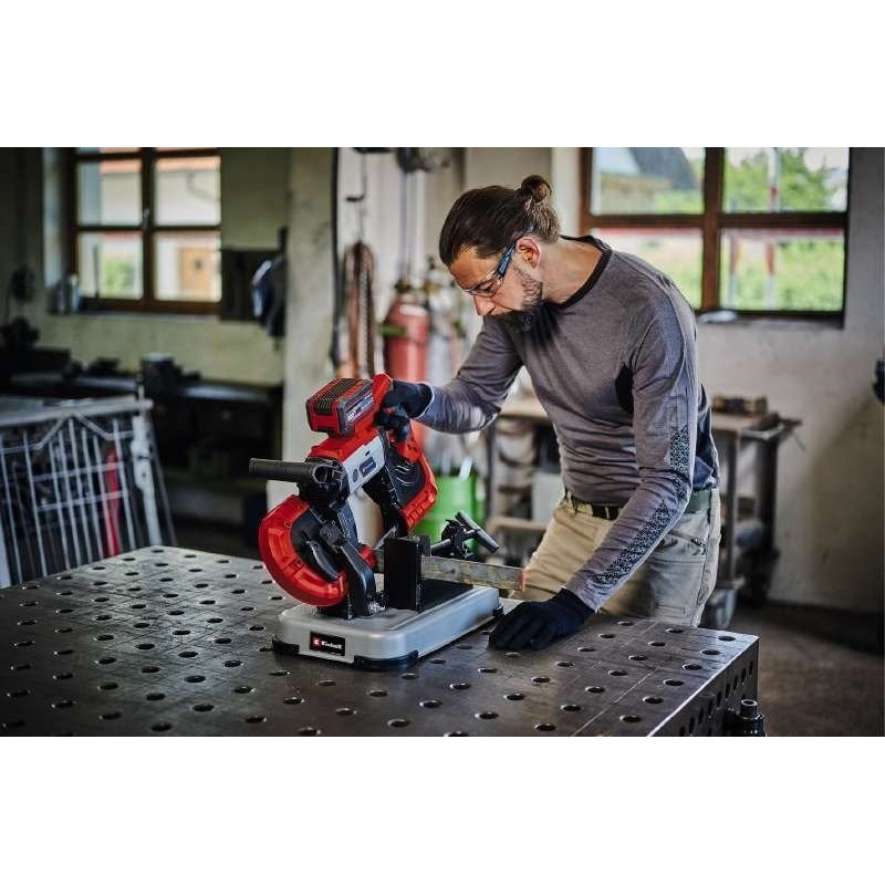 Einhell Пила стрічкова акумуляторна TE-MB 18/127 ULI - Solo, PXC 18В, 120м•хв, 115/127мм, 2 стрічки по металу 1141х13х0.65мм, LED, 12.66кг, без АКБ і ЗП (4504215)