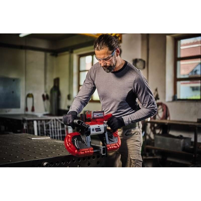 Einhell Пила стрічкова акумуляторна TE-MB 18/127LI - Solo, PXC 18В, 120м•хв, 115/127мм, 2 стрічки по металу 1141х13х0.65мм, LED, 5.5кг, без АКБ і ЗП (4504216)