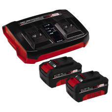 Einhell Комплект Power X-Change із двох акумуляторів 18V 4 Ah та подвійного зарядного пристрою (4512112)