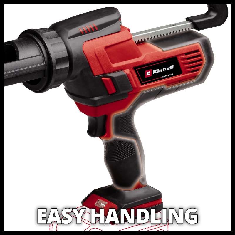 Einhell Пістолет для герметика TE-SG 18/10 Li - Solo акум., PXC, 18В, 2000 Н, 310 мл, 0.4-10 мм/с, 1.8 кг (без АКБ і ЗП) (4522250)