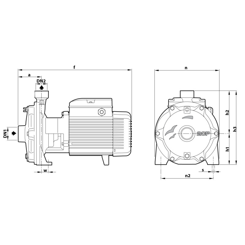 PEDROLLO Відцентровий насос 2CP 32 / 200B 452CT313BA