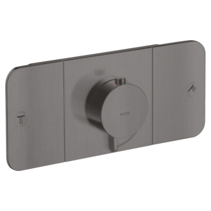 Axor ONE термостат для 2х споживачів, ПМ, коліршліфованний чорний хром, (45712340)