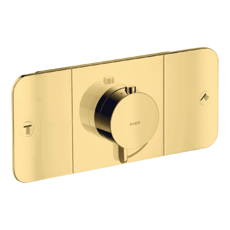 Axor ONE термостат для 2х споживачiв, СМ, полiроване золото, (45712990)