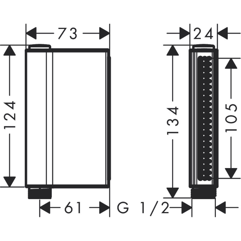 Axor One Ручний душ 2jet, хром, (45720000)