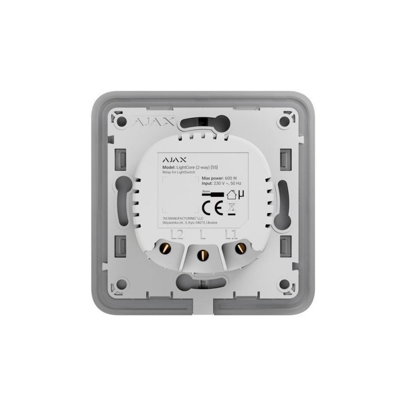 Ajax Кнопка SoloButton (1-gang/2-way) Димчастий (#45997)