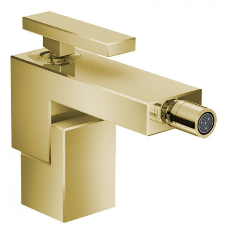 Axor EDGE змiшувач для бiде, зi зливним гарнiтуром push-open, полiроване золото, (46210990)