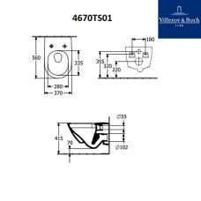 4670TS01 Subway 3.0унітаз+ кришка Soft Close, білий