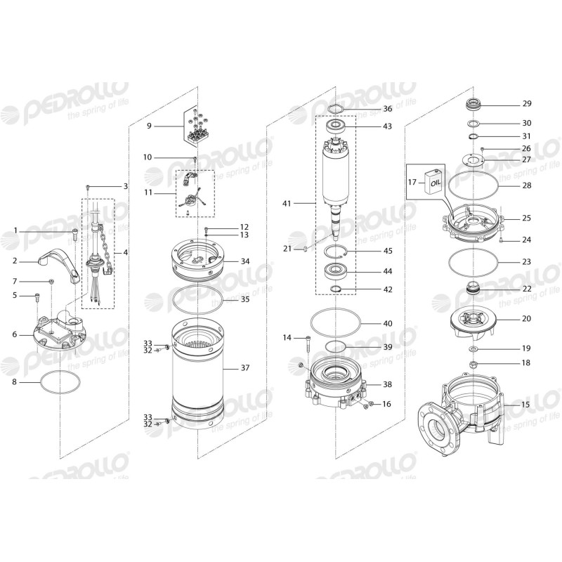 PEDROLLO Насос vx 40/65 фекальний 48SGMP970EA