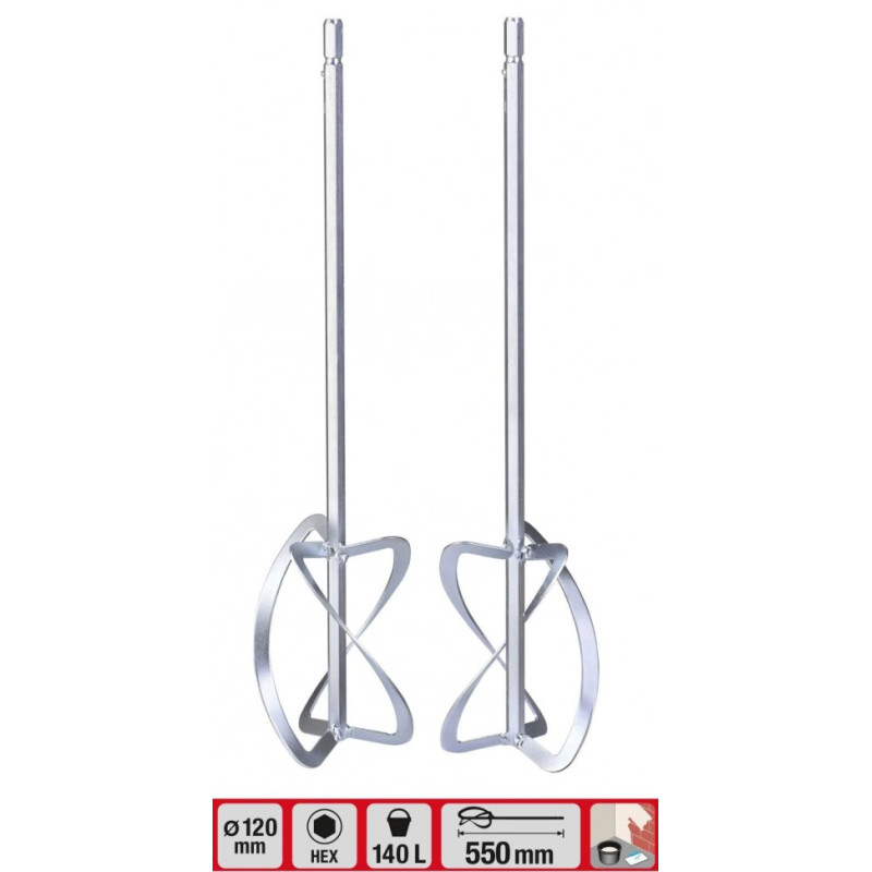 Einhell Вінчики для TWIN-міксера KWB 550х120мм 1.9кг (497795)