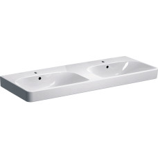 Geberit 500.223.01.1 Smyle Умивальник меблевий 120см, 2 чаші, з 2 отворами під зміш., колір білий глянець