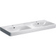 Geberit 500.223.01.1 Smyle Умивальник меблевий 120см, 2 чаші, з 2 отворами під зміш., колір білий глянець