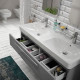 Geberit 500.223.01.1 Smyle Умивальник меблевий 120см, 2 чаші, з 2 отворами під зміш., колір білий глянець