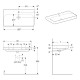 Geberit 500.251.01.1 Smyle Square Раковина 90см, з 1 отв.під зміш., з переливом, колір білий глянець