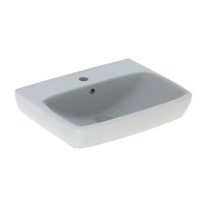 Geberit 500.290.01.7 Selnova Square Умивальник 55см, прямокутний, з отвором під зміш., з переливом, колір білий глянець