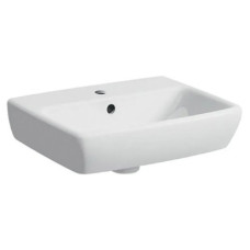 Geberit 500.322.01.7 Selnova Square Раковина -45см, отвір для зміш. в центрі, перелив видимий, колір білий глянець