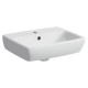 Geberit 500.322.01.7 Selnova Square Раковина -45см, отвір для зміш. в центрі, перелив видимий, колір білий глянець
