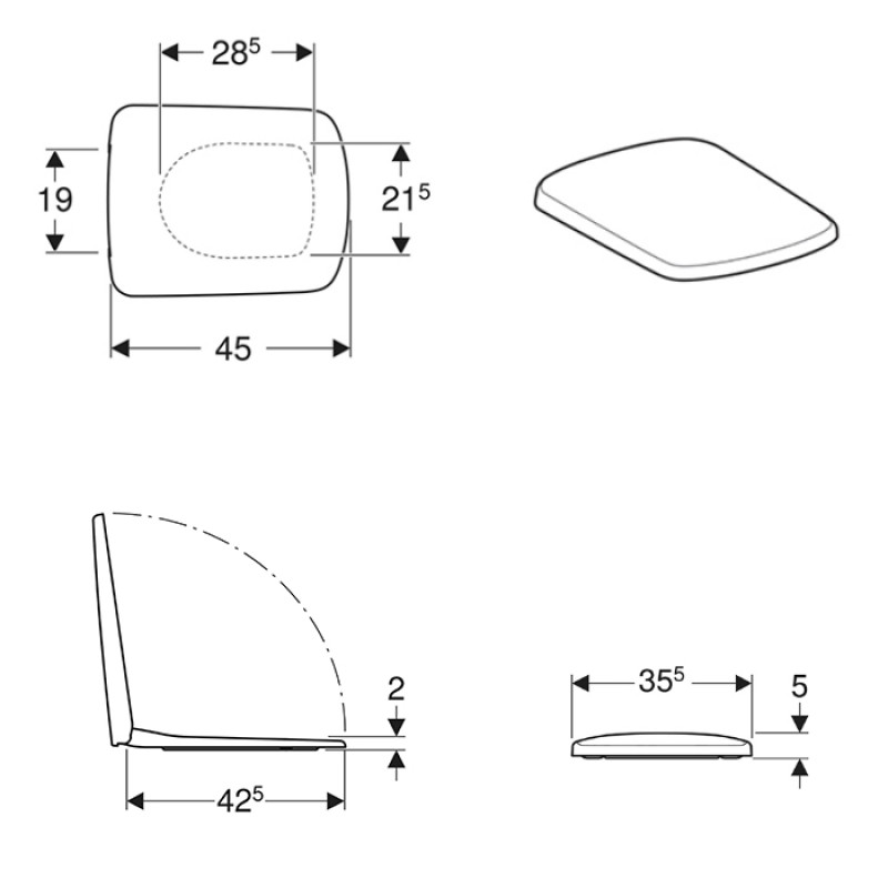 Geberit Сидіння з кришкою Selnova Soft-Close (500.335.01.1)