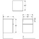 Geberit SMYLE SQUARE тумба 45*60*47см, з 2 ящ., колір пісочно-сірий/фарбований високоглянцевий, пісочно-сірий/з матовим порошковим покриттям, (500.357.JL.1)