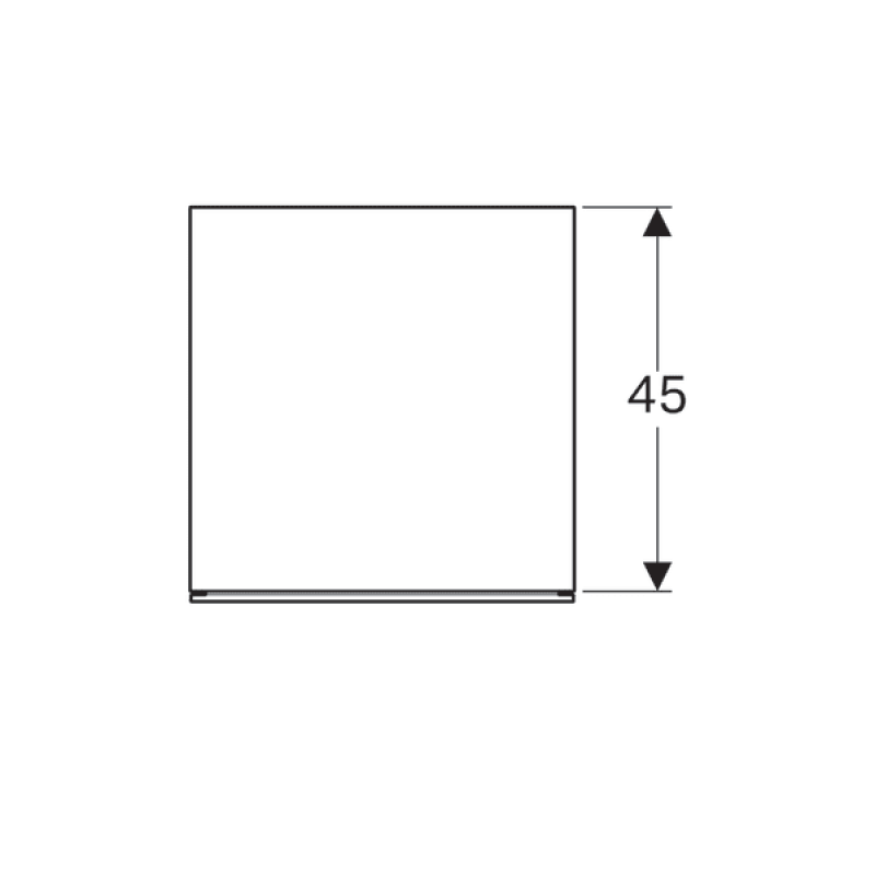 Geberit 500.504.43.1 Xeno2 Шафка бокова 45см, з 2-ма шухлядами, колір сірий із структурою дерева