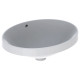 Geberit VARIFORM умивальник 50*40см, вбудований, овальной форми, з переливом, глазурований знизу, (500.709.01.2)