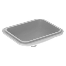 Geberit 500.767.01.2 VariForm Умивальник прямокутний, 58х49см, що монтується під стільницю, без отв. під змішувач,без переливу, глазурований знизу,білий глянець