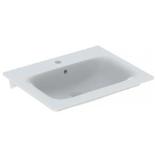 500.994.00.1 Вбудовуваний умивальник Geberit Selnova Square 60см, Отвір для змішувача в центрі, Перелив видимий