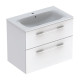 Geberit 501.240.00.1 Selnova Square Комплект меблів для ванної кімнати: тумба під раков.80см з 2-ма шухлядами + раковина slim rim з 1отв.під зміш. та переливом, колір білий глянець