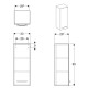 Geberit SELNOVA Square тумба 33*85*29,7см, з 1 дверима, білий глянець, (501.276.00.1)
