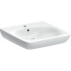Geberit 501.461.00.7 Selnova Comfort Умивальник 55см для людей з обмеженими фізичними можливостями, з 1 отв.під змішувач тапереливом, білий глянець