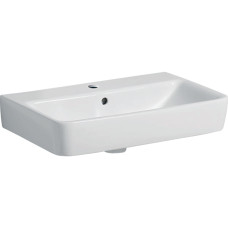 Geberit SELNOVA COMPACT умивальник 60*37 см, з отвіром для крана вцентрі, з переливом, білий, (501.511.00.7)
