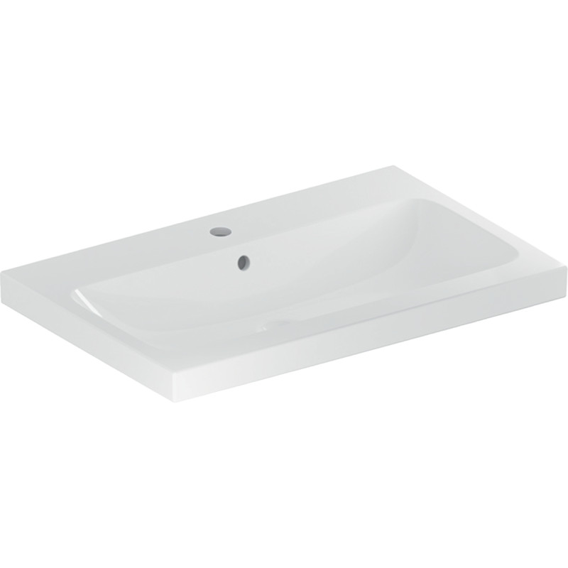 Geberit ICON LIGHT умивальник 75*48 см, з отвіром для змішувача в центрі , з переливом , білий, (501.835.00.1)