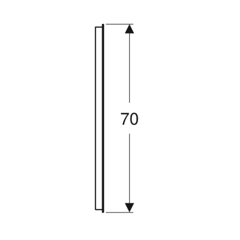 Geberit 502.807.00.1 Option Basic Square Дзеркало -80см, підсвітка зверху по горизонталі