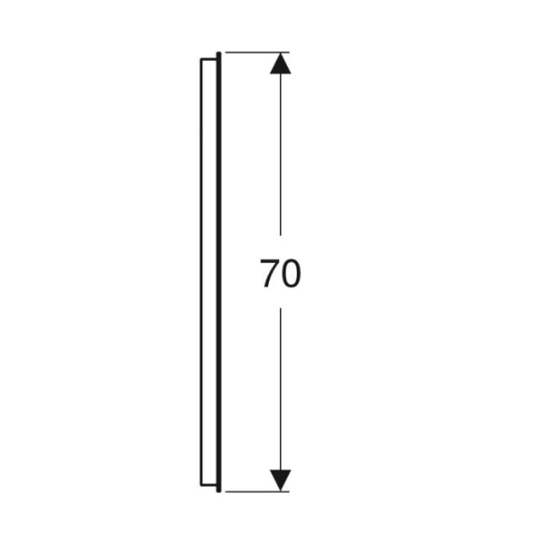 Geberit 502.808.00.1 Option Basic Square Дзеркало -90см, підсвітка зверху по горизонталі