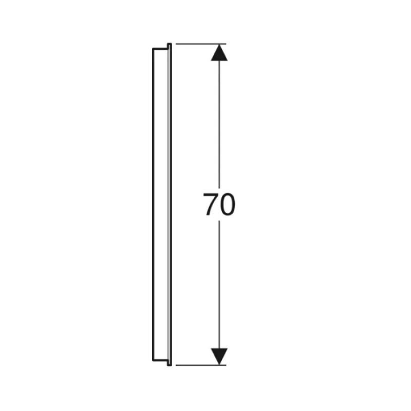 Geberit 502.809.00.1 Option Basic Square Дзеркало -100см, підсвітка зверху по горизонталі
