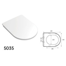 5035 Сидіння duroplast slow-closing (460*364 мм)