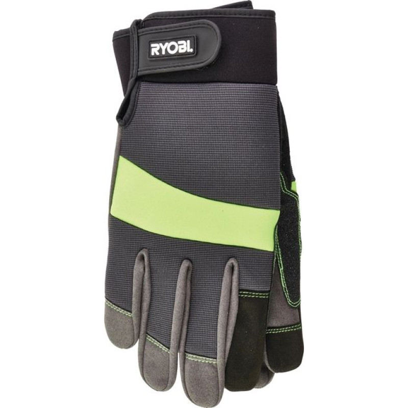 Ryobi Рукавички робочі RAC811M, захист від порізів, вологозахист, р.M, сіро-жовтий (5132002992)