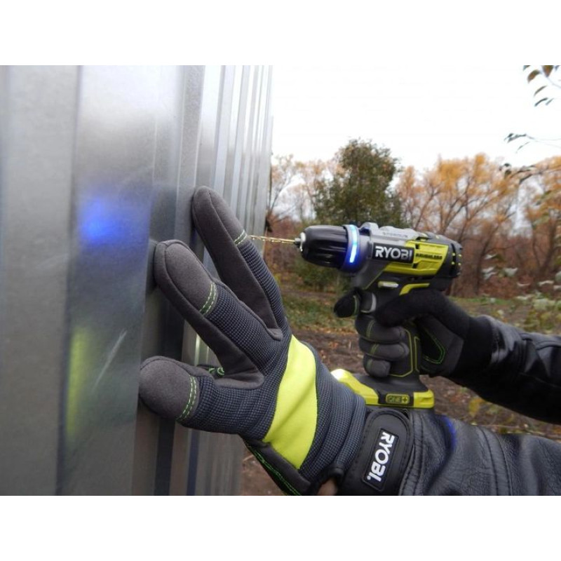 Ryobi Рукавички робочі RAC811M, захист від порізів, вологозахист, р.M, сіро-жовтий (5132002992)
