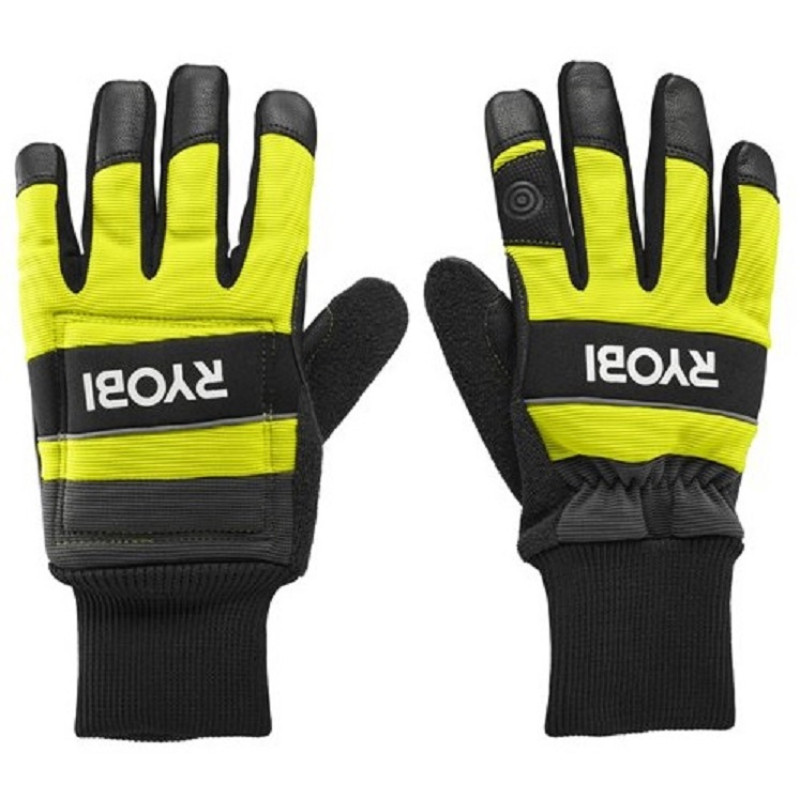 Ryobi Рукавички робочі RAC258L, козяча шкіра, захист від порізів, р.L, чорно-жовтий (5132005711)