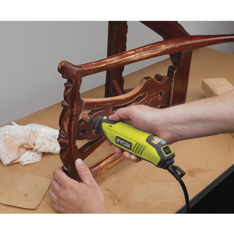 Ryobi Шліфмашина пряма EHT150V 150Вт 10000-35000об·хв 115 приладь 0.6кг кейс (5133000754)